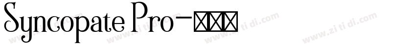 Syncopate Pro字体转换